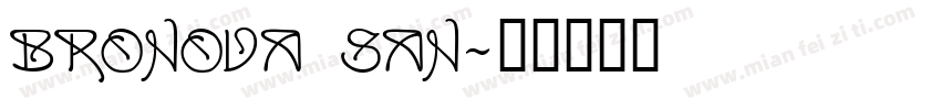 Bronova San字体转换